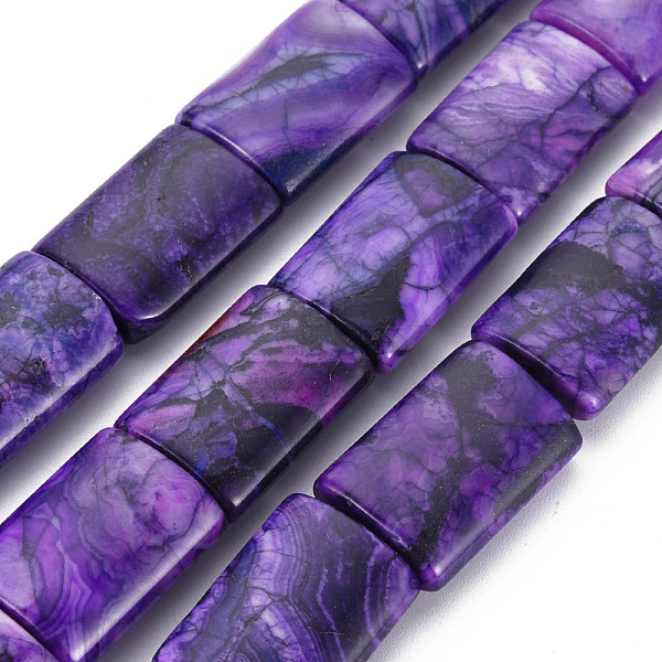 

PandaHall Natural Crazy Lace Agate Beads Strands, Dyed & Heated, Rectangle, 25~26x20x8mm, Hole: 1.5mm, about 16pcs/strand, 16.14 inch(41cm)...