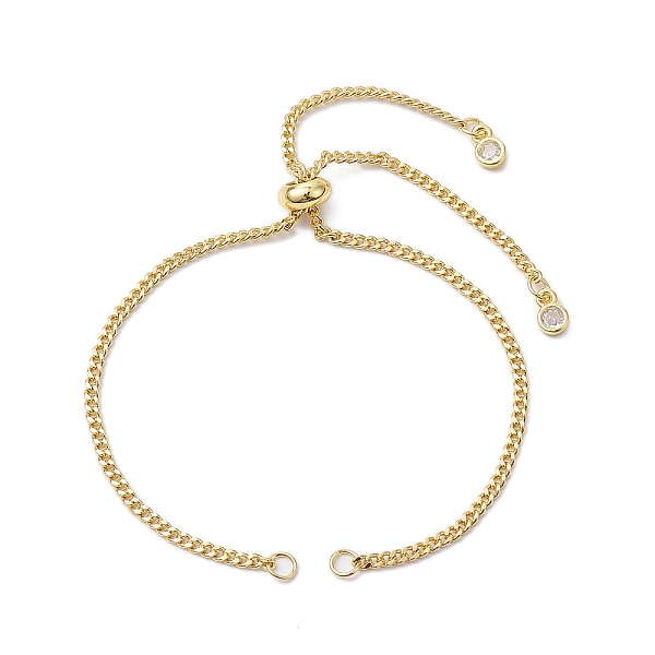

PandaHall Brass Curb Chains Bracelet Makings, Golden, 9-3/8 inch(23.9cm) Brass