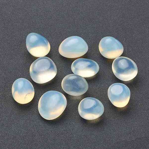 PandaHall Opalite Beads, Tumbled Stone, for Wire Wrapped Pendants Making, No Hole/Undrilled, Nuggets, 23~29x18~26x13~19mm Opalite Nuggets