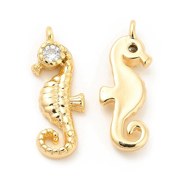 

PandaHall Brass Micro Pave Clear Cubic Zirconia Pendants, Platinum, Sea Horse Charm, Real 18K Gold Plated, 15x5.5x2mm, Hole: 0.8mm...
