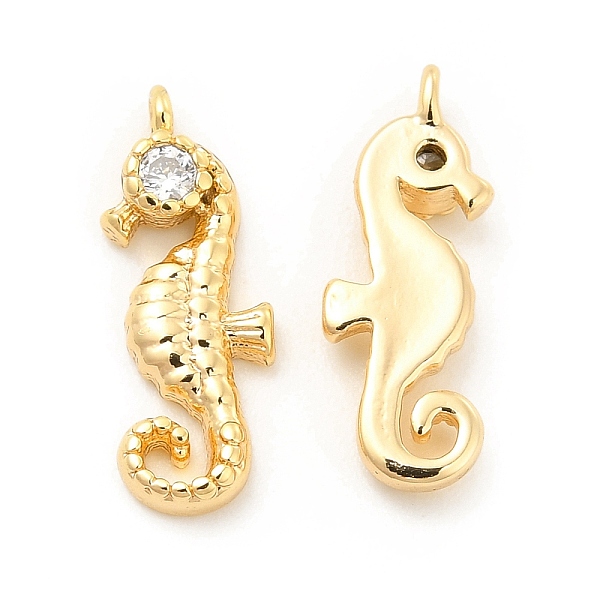 Brass Micro Pave Clear Cubic Zirconia Pendants