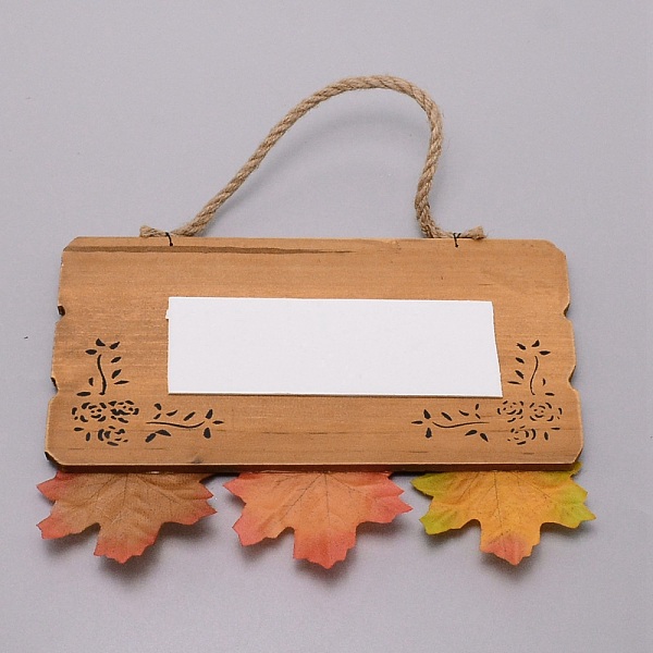 

PandaHall Wooden Doorplate Decorations, Rectangle with Word WELCOME, Chocolate, 270mm Wood Rectangle Brown