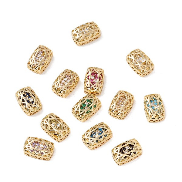 

PandaHall Eco-friendly Brass Micro Pave Cubic Zirconia Multi-strand Links, Rack Plating, Cadmium Free & Lead Free, Rectangle, Golden, Mixed..., Multicolor