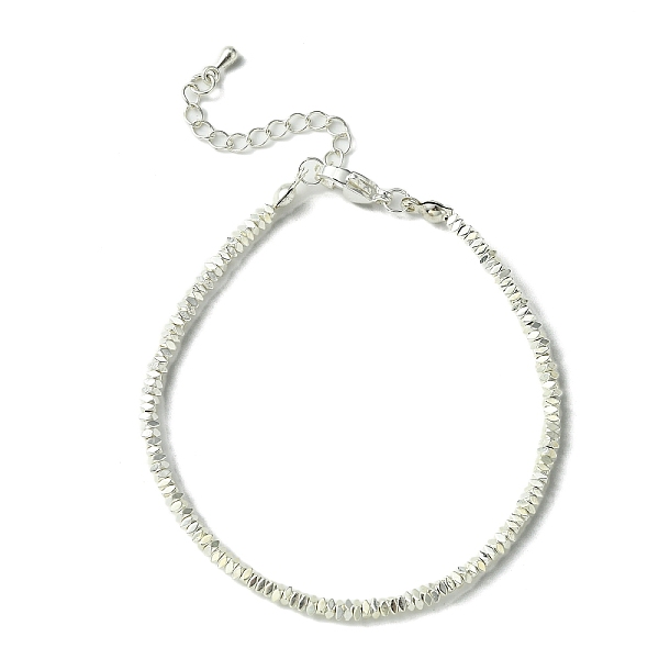 

PandaHall Synthetic Hematite Nugget Beaded Bracelet with 304 Stainless Steel Clasps, Silver, 7-1/4 inch(18.5cm) Hematite