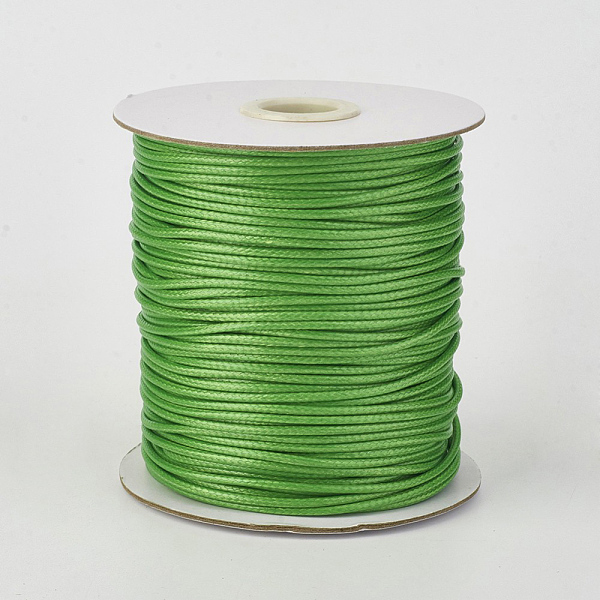 

PandaHall Eco-Friendly Korean Waxed Polyester Cord, Lime Green, 1.5mm, about 169.51~174.98 Yards(155~160m)/Roll Waxed Polyester Cord Round...