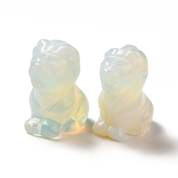

PandaHall Opalite Home Display Decoration, 3D Lion, 43.5x27x53mm Opalite Lion