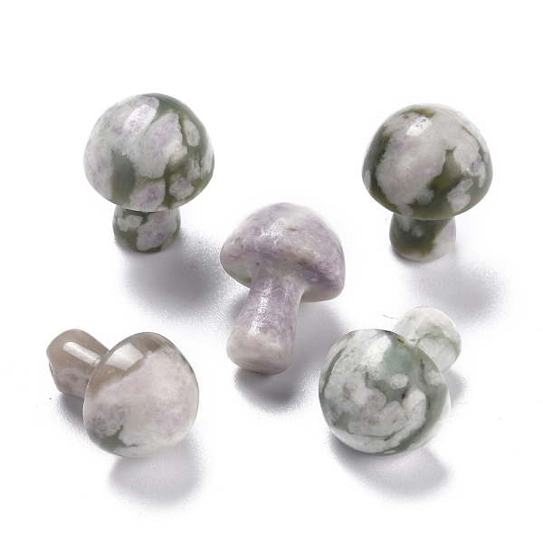 

PandaHall Natural Peace Jade Mushroom Gua Sha Stone, Gua Sha Scraping Massage Tool, for SPA Relaxing Meditation Massage, 20~21x14~15.5mm...