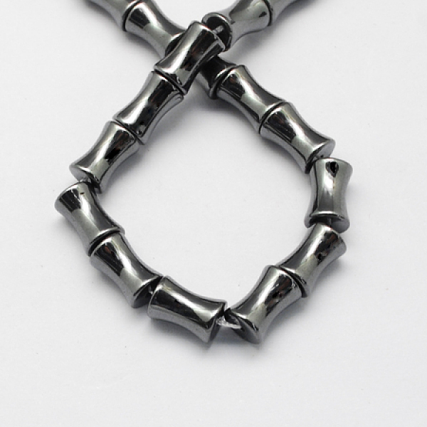 

PandaHall Non-magnetic Synthetic Hematite Beads Strands, Grade A, Bamboo, Black, 16x8x8mm, Hole: 1mm Non-magnetic Hematite Column Black