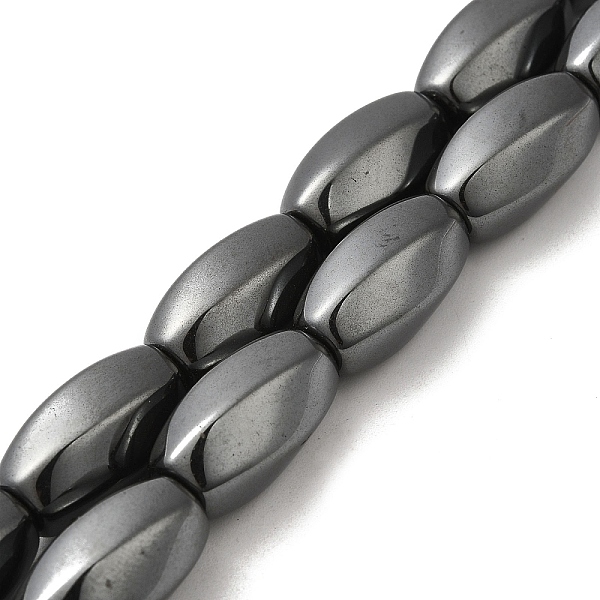 

PandaHall Non-Magnetic Synthetic Hematite Beads Strands, Twist, 19.5~20x11~11.5mm, Hole: 1.5mm, about 20pcs/strand, 15.59''(39.6cm)...