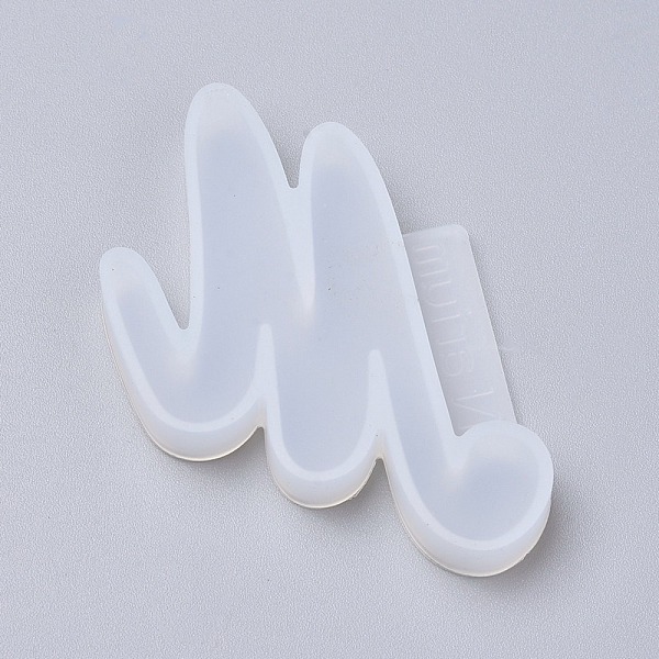 

PandaHall Letter DIY Silicone Molds, For UV Resin, Epoxy Resin Jewelry Making, Letter.M, 57x45x8mm, Inner Diameter: 54x23mm Silicone Letter..., White