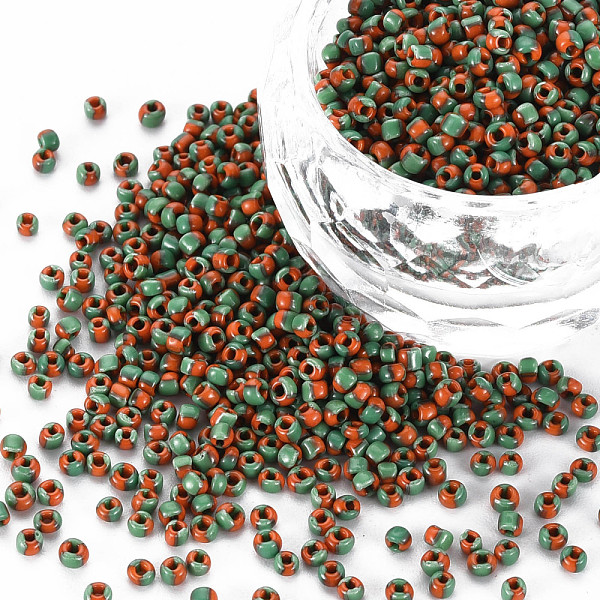 

PandaHall 12/0 Two Tone Opaque Glass Seed Beads, Opaque Colours Seep, Round Hole, Column, Orange, 2~2.5x1.5~2mm, Hole: 0.7mm, about...