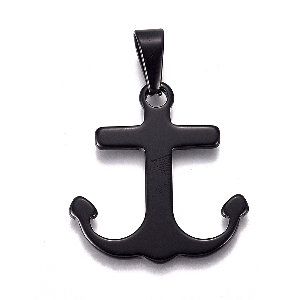 

PandaHall 304 Stainless Steel Pendants, Anchor, Gunmetal, 31x29x1.5mm, Hole: 10x4mm 304 Stainless Steel Anchor & Helm