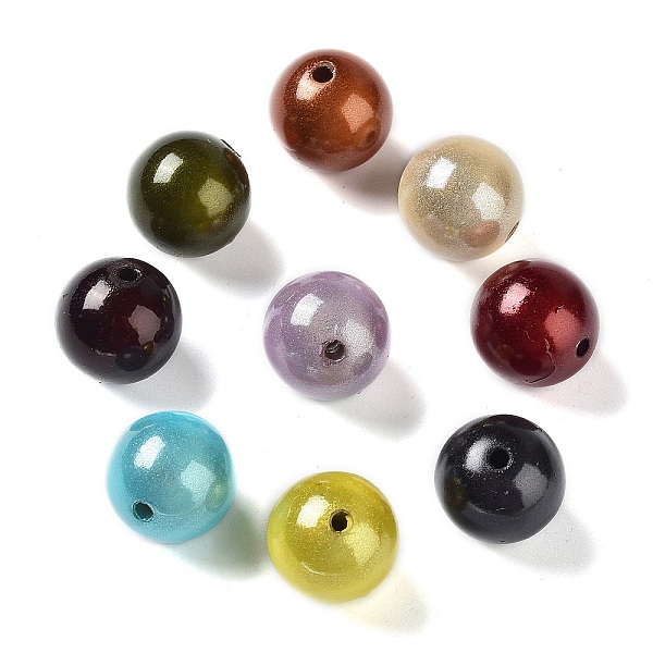 

PandaHall Spray Painted Acrylic Beads, Miracle Beads, Bead in Bead, Round, Mixed Color, 16mm, Hole: 2mm, about 240pcs/500g Acrylic Round..., Multicolor