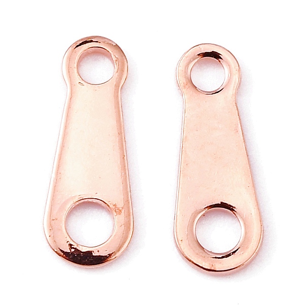 

PandaHall Ion Plating(IP) 304 Stainless Steel Chain Tabs, Chain Extender Connectors, Teardrop, Rose Gold, 10x4x0.5mm, Hole: 1.4mm and 1.8mm...