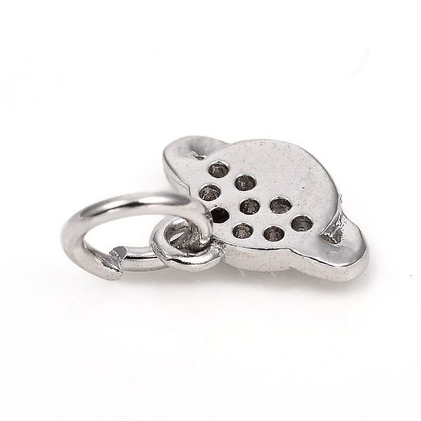 

PandaHall Brass Micro Pave Clear Cubic Zirconia Universe Space Charms, Long-Lasting Plated, Planet, Platinum, 7x8.5x1.8mm, Hole: 3.5mm...
