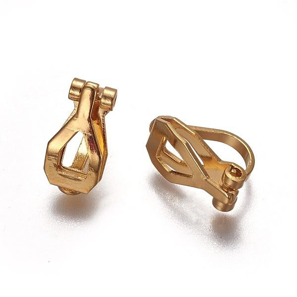 

PandaHall Brass Clip-on Earring Findings, Golden, 12.5x6x8.5mm Brass