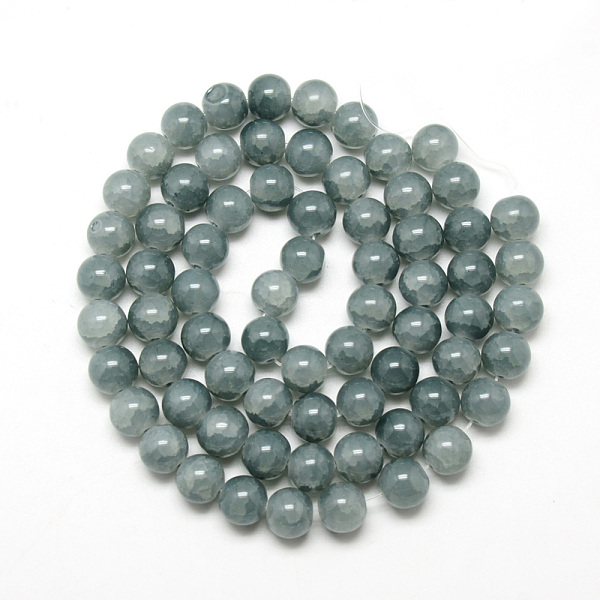 

PandaHall Baking Painted Crackle Glass Beads Strands, Round, Light Steel Blue, 8mm, Hole: 1.3~1.6mm, about 100pcs/strand, 31.4 inch Glass...