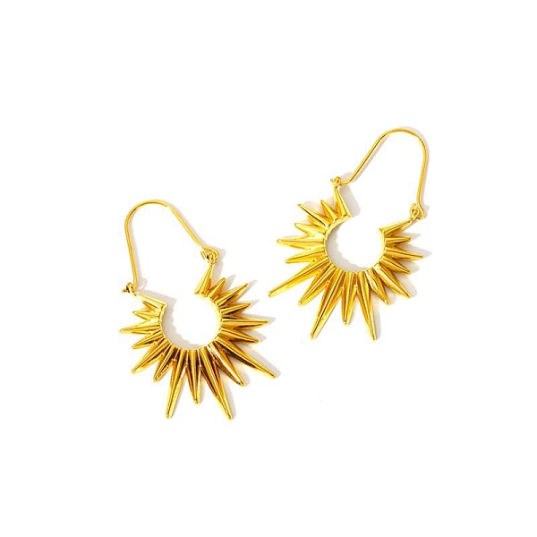 Sunflower Stainless Steel Hoop Earrings For Women