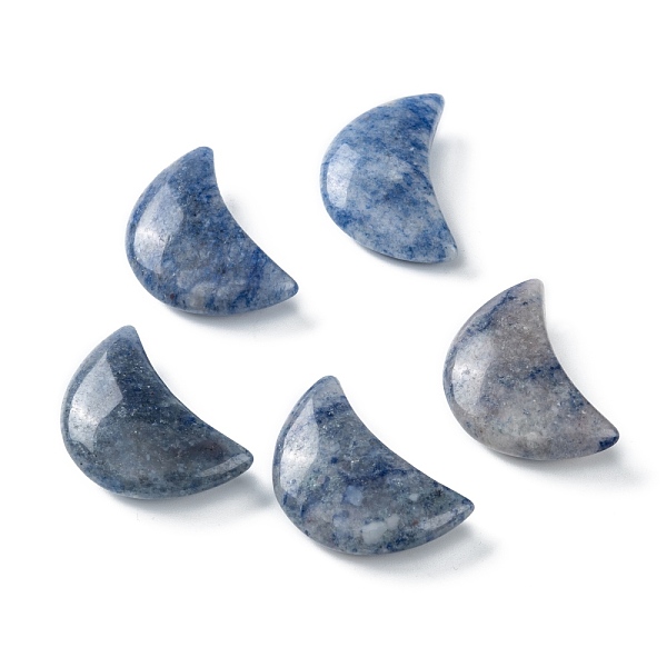 

PandaHall Natural Blue Aventurine Beads, No Hole/Undrilled, for Wire Wrapped Pendant Making, Moon, 34~35x22x7~10mm Blue Aventurine Moon