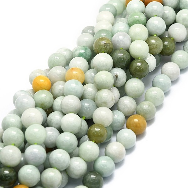 

PandaHall Natural Myanmar Jade Beads Strands, Round, 12mm, Hole: 1.2mm, about 34pcs/strand, 15.55''(39.5cm) Myanmar Jade Round