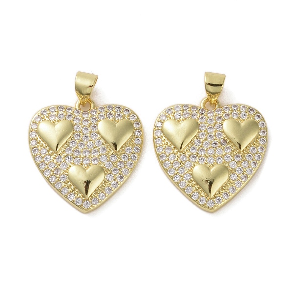 

PandaHall Brass Micro Pave Clear Cubic Zirconia Pendants, Heart, Real 16K Gold Plated, 25x19.5x3mm, Hole: 4x3.5mm Brass+Cubic Zirconia Heart...