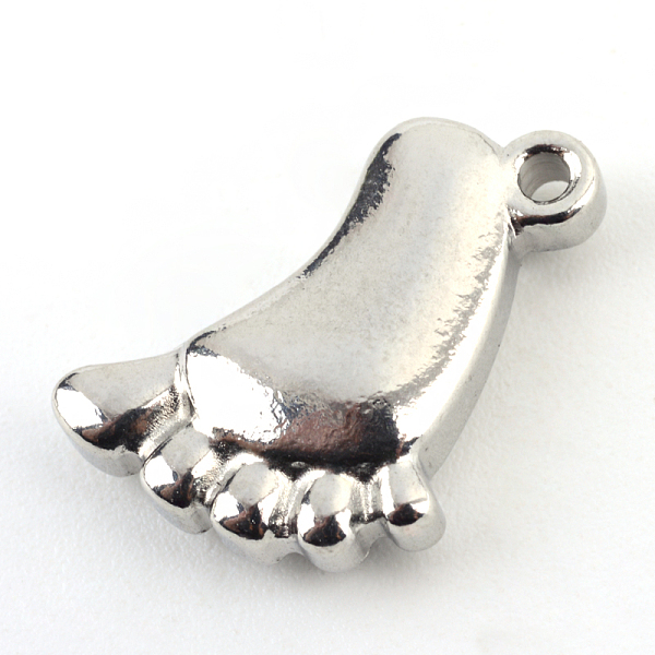 

PandaHall 201 Stainless Steel Feet Pendants, Stainless Steel Color, 16x12x4mm, Hole: 1.5mm 201 Stainless Steel Body