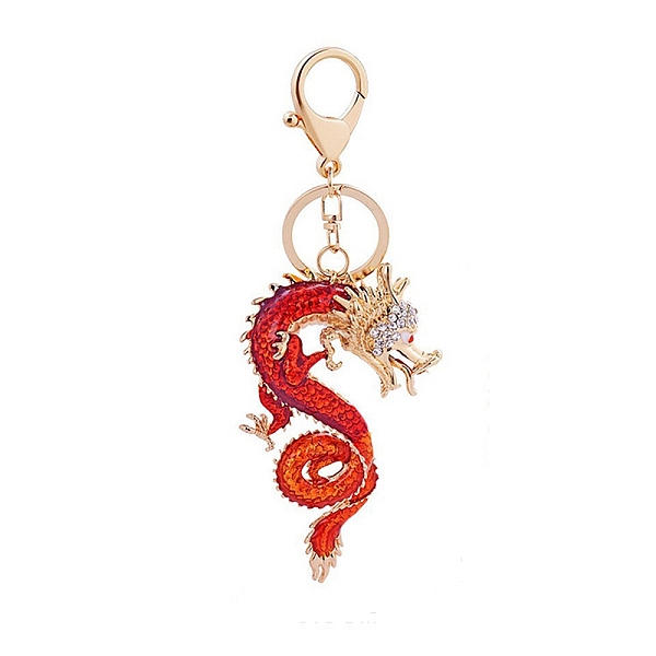 

PandaHall Zinc Alloy Keychain, with Rhinestone, Dragon, Crystal, 16.5cm Alloy+Rhinestone Dragon Clear