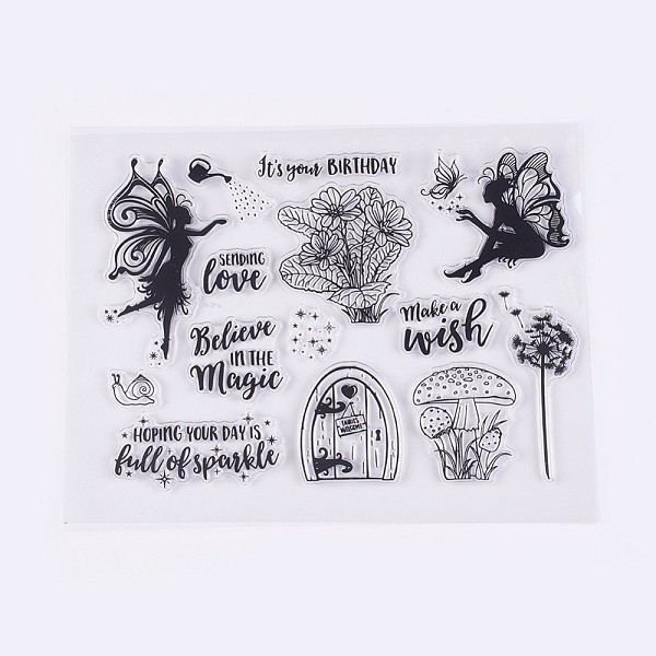 

PandaHall Silicone Stamps, for DIY Scrapbooking, Photo Album Decorative, Cards Making, Clear, 13~76x16~58mm Silicone Clear