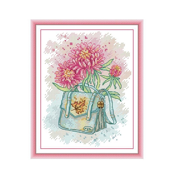 

PandaHall Flower Pattern DIY Cross Stitch Beginner Kits, Stamped Cross Stitch Kit, Including 11CT Printed Cotton Fabric, Embroidery Thread &..., Multicolor