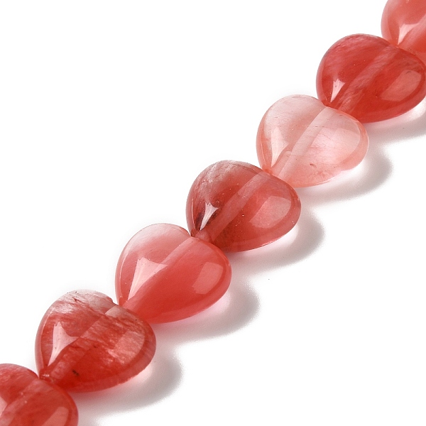 

PandaHall Cherry Quartz Glass Beads Strands, Heart, 15x16x7.5mm, Hole: 1mm, about 12pcs/strand, 6.97''~7.09''(17.7~18cm) Cherry Quartz Glass...