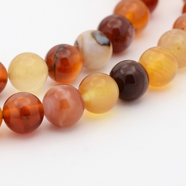 

PandaHall Natural Red Agate Dyed Round Bead Strands, 8mm, Hole: 1mm, about 49pcs/strand, 15.7 inch Red Agate Round