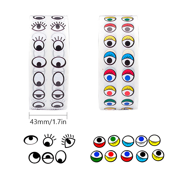 

PandaHall CRASPIRE Washi Tape Cute 2 Rolls Decorative Adhesive Tape Eye Patterns Adhesive Coloured Sticker Roll Gift Wrapping Tape for DIY...