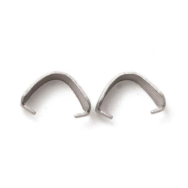 

PandaHall 304 Stainless Steel Snap on Bails, Stainless Steel Color, 5.5x2.5mm, Pin: 0.7mm 304 Stainless Steel