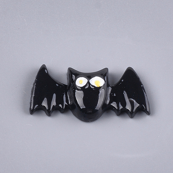 

PandaHall Resin Cabochons, Bat, Black, 14x28.5x5.5mm Resin Bat Black
