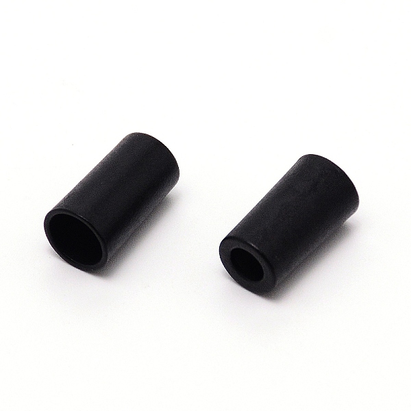 

PandaHall Zinc Alloy Cord Ends, End Caps, Column, Electrophoresis Black, 14x7.5mm, Hole: 4mm, Inner Diameter: 6mm Alloy