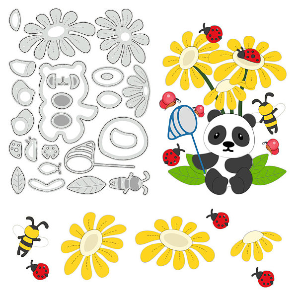 

PandaHall Carbon Steel Cutting Dies Stencils, for DIY Scrapbooking, Photo Album, Decorative Embossing Paper Card, Stainless Steel Color...