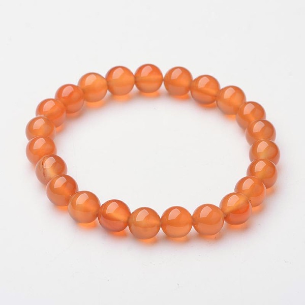 

PandaHall Natural Agate Beaded Stretch Bracelets, 52mm Natural Agate