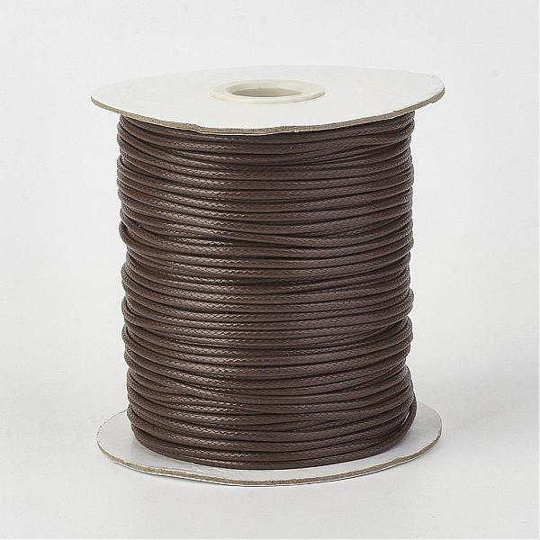 

PandaHall Eco-Friendly Korean Waxed Polyester Cord, Coconut Brown, 0.5mm, about 169.51~174.98 Yards(155~160m)/Roll Waxed Polyester Cord...