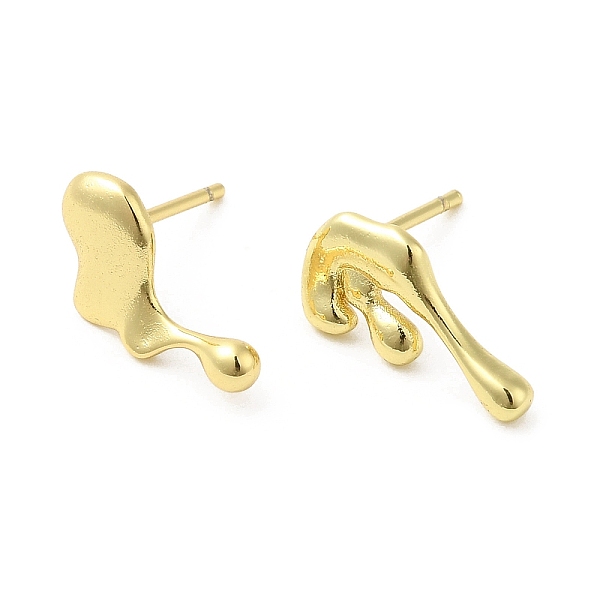 

PandaHall Rack Plating Brass Melting Twist Asymmetrical Earrings, Stud Earrings for Women, Long-Lasting Plated, Lead Free & Cadmium Free...