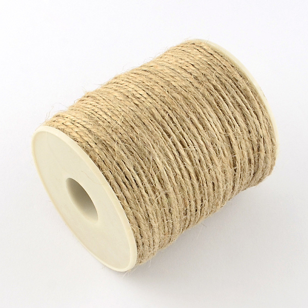 

PandaHall Jute Cord, Jute String, Jute Twine, for Jewelry Making, Tan, 1~2mm, about 109.36 yards(100m)/roll Jute Orange