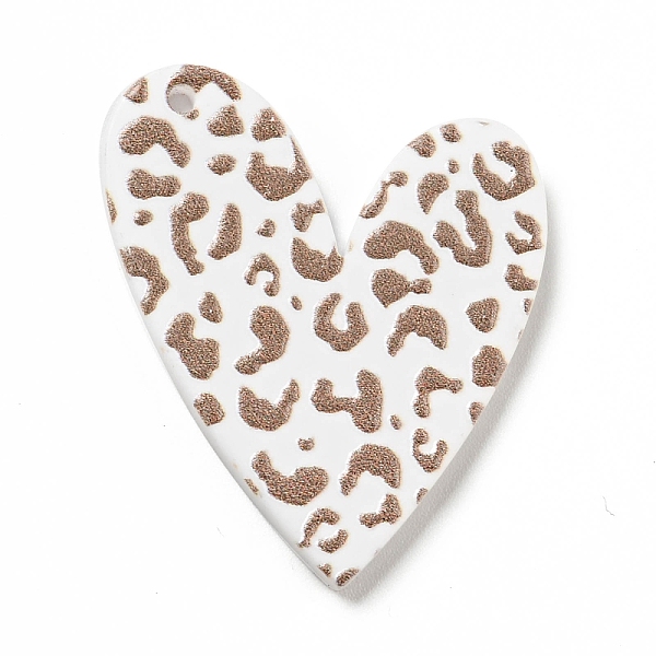 

PandaHall Printed Acrylic Pendants, Heart with Leopard Print Pattern, Camel, 34x28x2mm, Hole: 1.5mm Acrylic Heart Brown