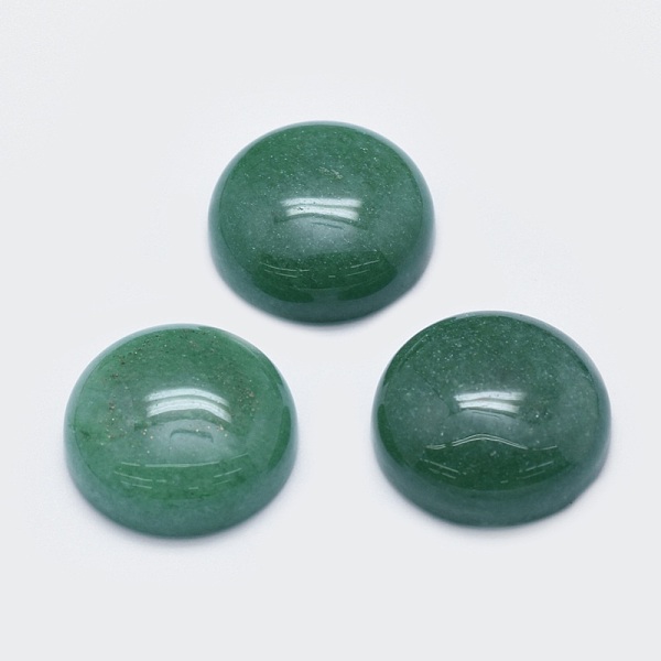 

PandaHall Natural Green Aventurine Cabochons, Half Round, 19.5~20x6~7mm Green Aventurine Half Round