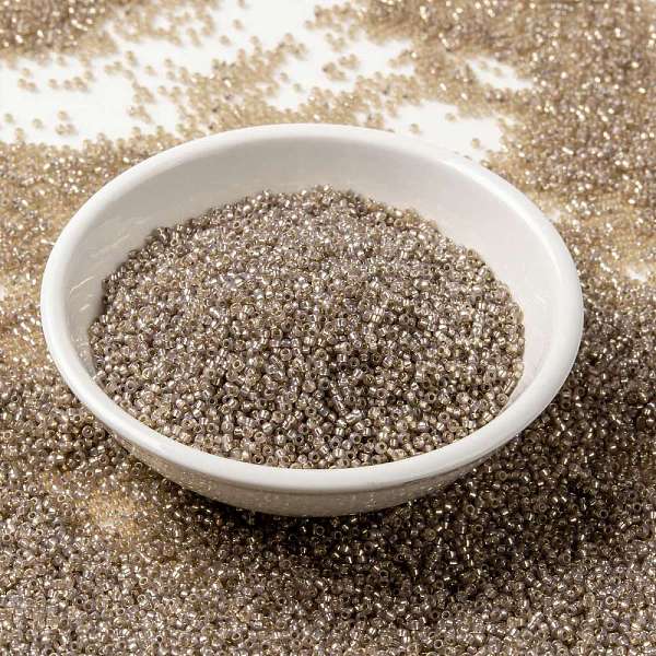 

PandaHall MIYUKI Round Rocailles Beads, Japanese Seed Beads, (RR2359) Silverlined Shell Opal, 15/0, 1.5mm, Hole: 0.7mm, about 27777pcs/50g..., Purple