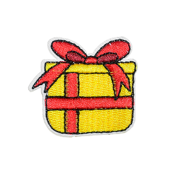 PandaHall Christmas Theme Computerized Embroidery Cloth Self Adhesive Patches, Stick On Patch, Costume Accessories, Appliques, Box, 39x36mm...