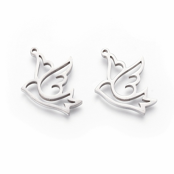

PandaHall 201 Stainless Steel Pendants, Manual Polishing, Pigeon, Stainless Steel Color, 22x15x1.5mm, Hole: 1.2mm 201 Stainless Steel Bird
