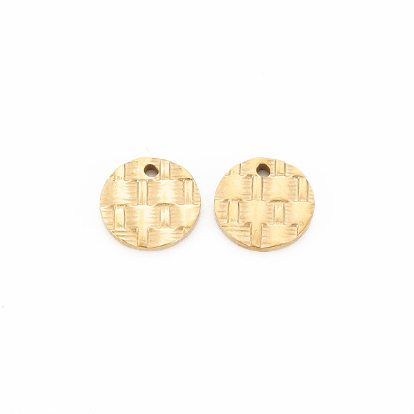

PandaHall Ion Plating(IP) 304 Stainless Steel Charms, Flat Round, Real 14K Gold Plated, 9x1mm, Hole: 1mm 304 Stainless Steel Flat Round
