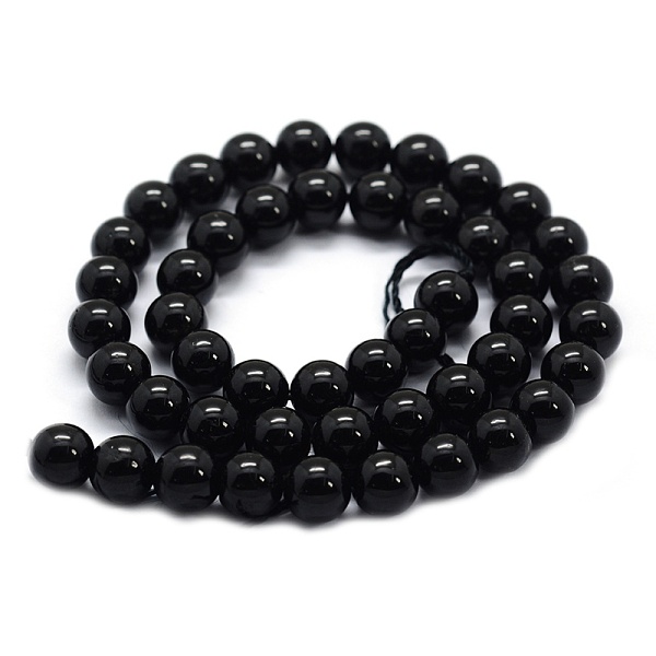 

PandaHall Natural Black Tourmaline Beads Strands, Grade AB, Round, 12mm, Hole: 1mm, about 32pcs/strand, 15.7 inch(40cm) Tourmaline Round