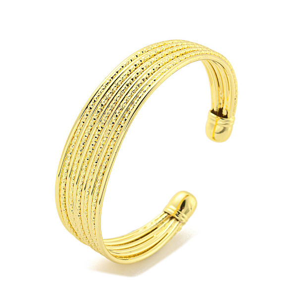 

PandaHall Rack Plating Brass Wide Open Cuff Bangles for Women, Cadmium Free & Lead Free, Long-Lasting Plated, Real 18K Gold Plated, Inner...