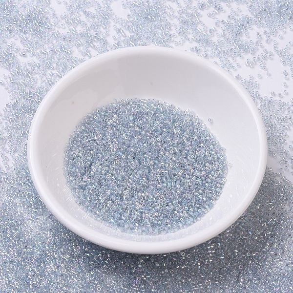 

PandaHall MIYUKI Delica Beads, Cylinder, Japanese Seed Beads, 11/0, (DB0110) Transparent Light Marine Blue Gold Luster, 1.3x1.6mm, Hole...