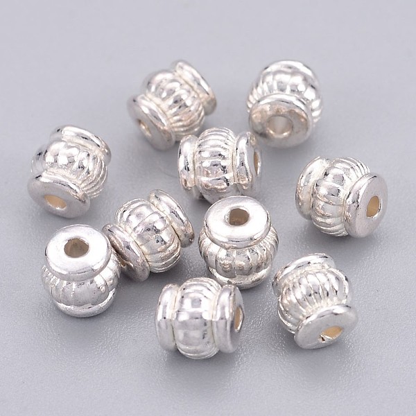 

PandaHall Tibetan Style Beads, Cadmium Free & Nickel Free & Lead Free, Barrel, Silver Color Plated, 5x5x5mm, Hole: 1.5mm Alloy Lantern...